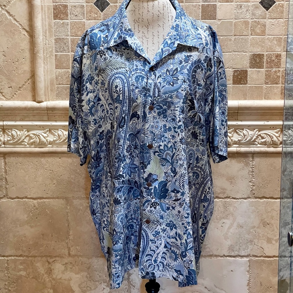 Tommy Bahama paisley silk button down